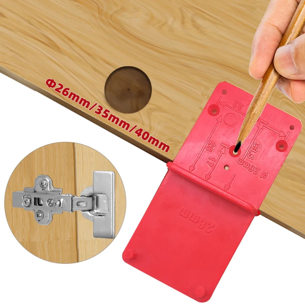 Dovetail Marking Guide - บานพับเจาะรูท่องเที่ยวตําแหน่ง Mark แม่แบบ 26/35/40mm Hing ติดตั้ง