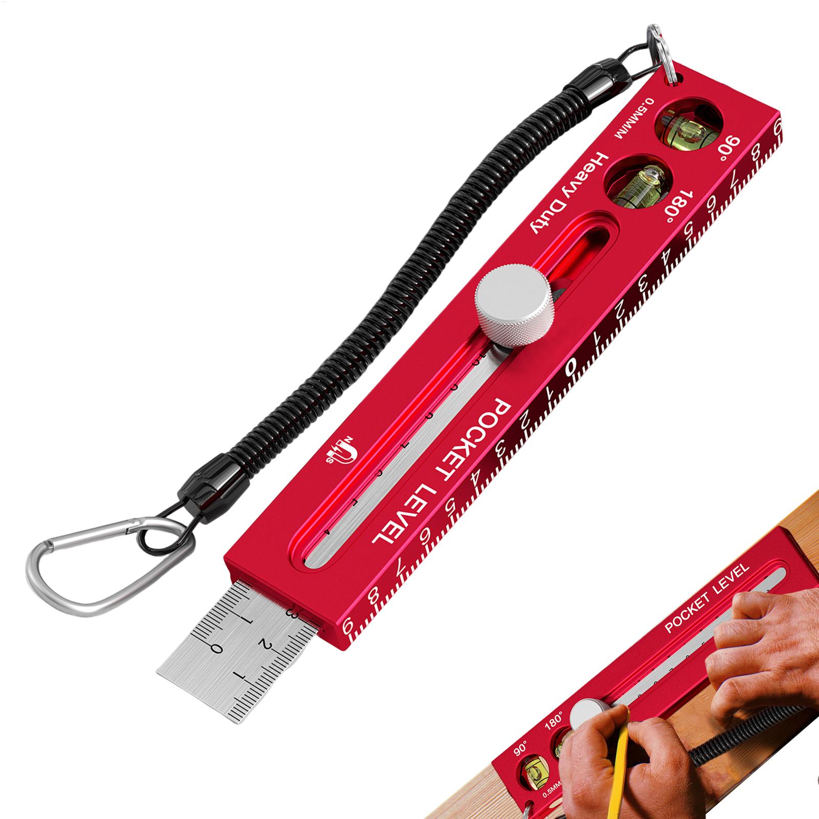 Dovetail Marking Guide - ไม้บรรทัดงานไม้แบบแม่เหล็ก พร้อมมาตรวัดแนวนอน เครื่องมือจัดวางงานไม้ พร้อมสเกลเมตริกและอิมพีเรียล สำหรับการตัดและการทำเครื่องหมาย