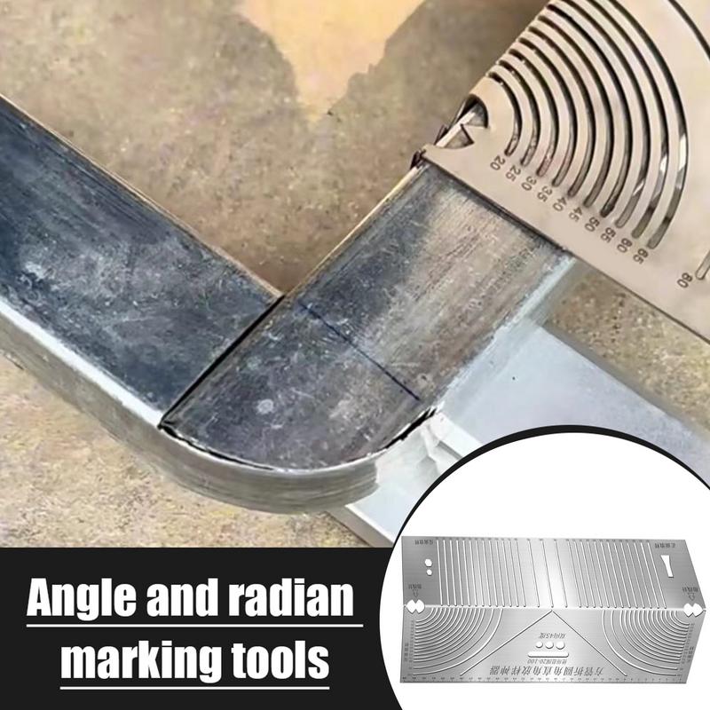 Dovetail Marking Guide - สแตนเลสมุมโค้งเครื่องมือทําเครื่องหมายการผลิตโลหะท่ออานตัดคู่มือทั้งหมดใน 1 การวัดสําหรับการเชื่อมโลหะ