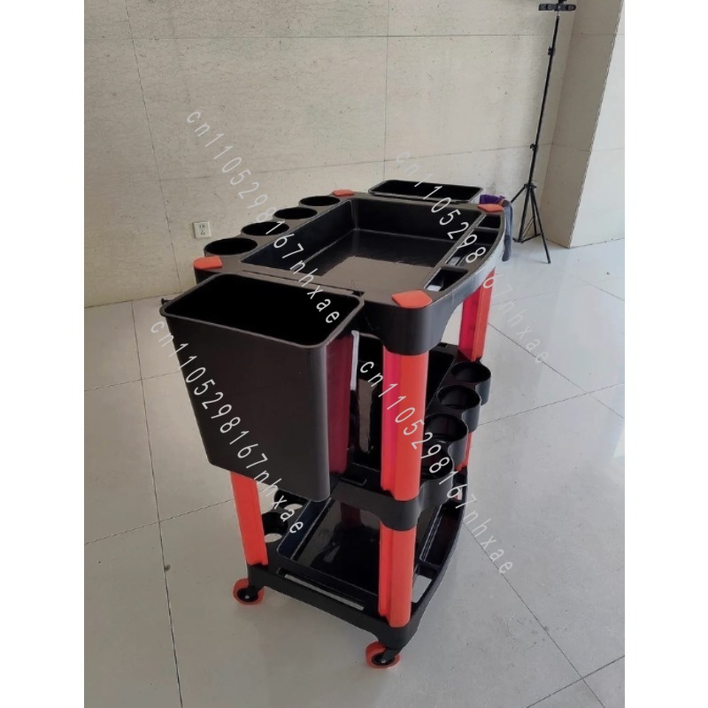 Tools For Home Workshop - รถเข็นอเนกประสงค์สำหรับช่างแต่งหน้า ล้างรถ และใช้งานในโรงรถที่บ้าน พร้อมชั้นวางอุปกรณ์ความงาม 3 ชั้น