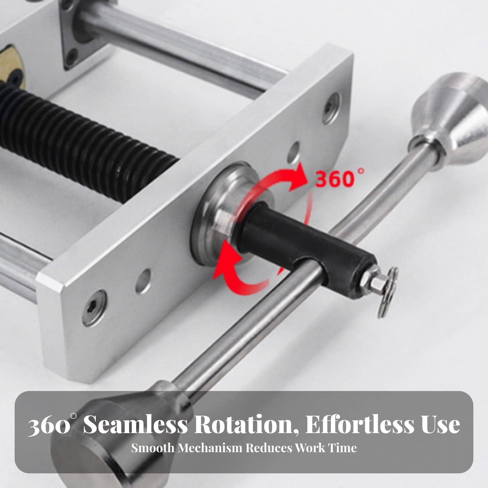 Bench Vise Swivel - แท่นจับชิ้นงานไม้พร้อมแกนนำแบบขนาน แท่นจับชิ้นงานแบบหมุนได้ อุปกรณ์สำหรับโรงงาน ทำจากสแตนเลส ช่วงการจับยึดขนาดใหญ่