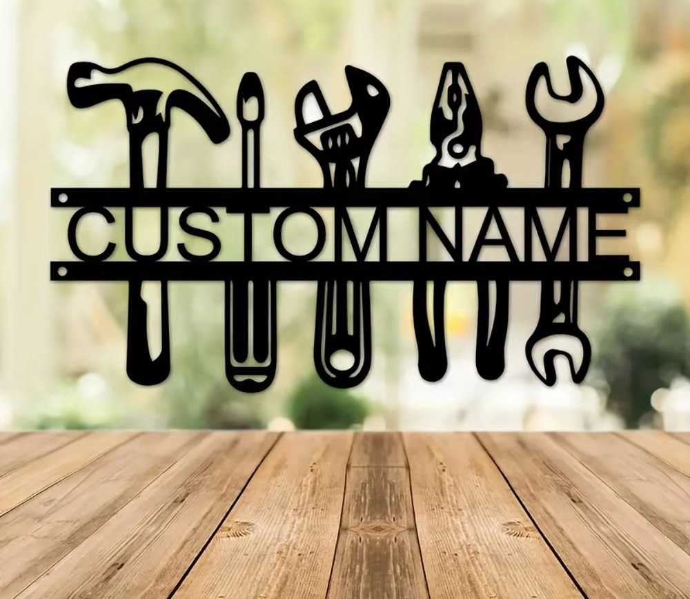 ป้ายโลหะตกแต่งผนังสไตล์อินดัสเ - Workshop Tools And Names บทวิจารณ์และราคา