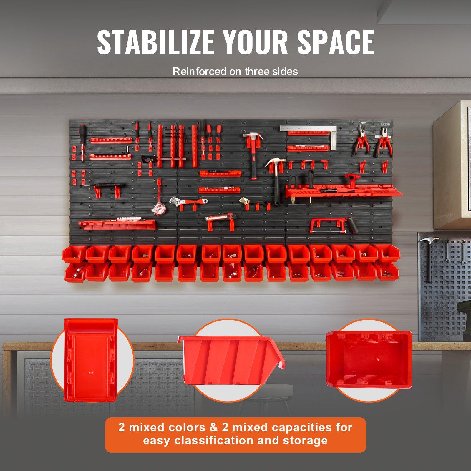 ชั้นวางของติดผนังแบบ 30 ช่องสำ - Workshop Tools Organizer บทวิจารณ์และราคา