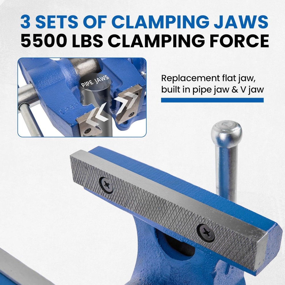 คีมจับชิ้นงานแบบตั้งโต๊ะขนาด 5 - Bench Vise Swivel บทวิจารณ์และราคา