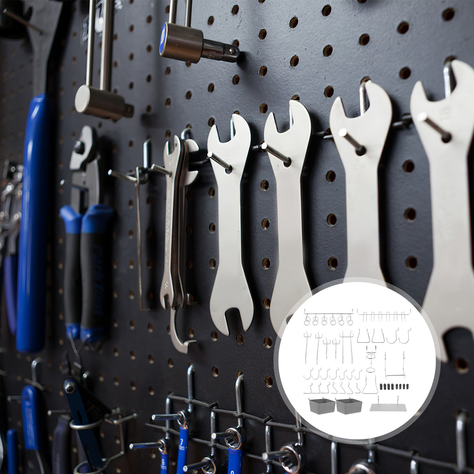 ชุดตะขอแขวนโลหะ 140 ชิ้น สำหรั - Workshop Tools Organizer บทวิจารณ์และราคา