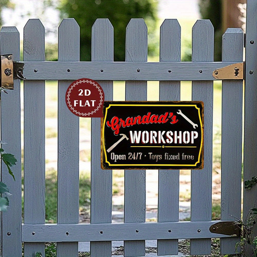   ป้ายโลหะติดผนังสไตล์วินเทจ - - Workshop Tools Toy บทวิจารณ์และราคา