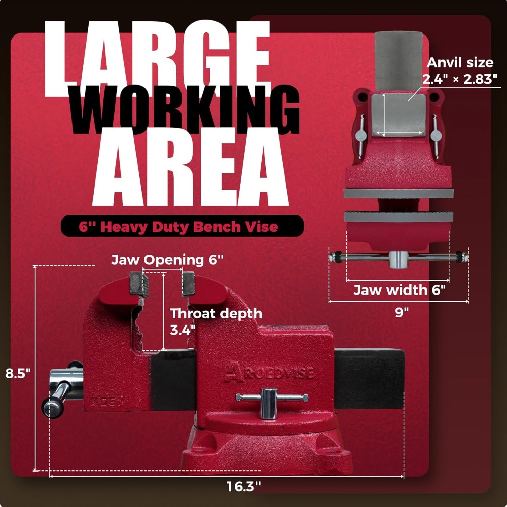 คีมจับชิ้นงานแบบหนัก ฐานหมุนได - Bench Vise Swivel บทวิจารณ์และราคา