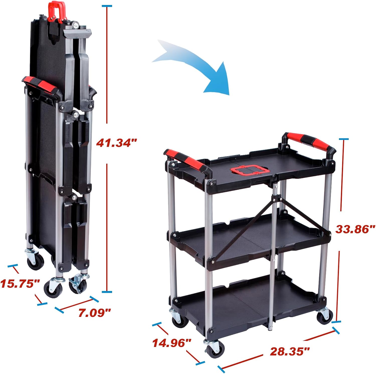 รถเข็นอเนกประสงค์แบบพับได้ 3 ช - Tools For Home Workshop บทวิจารณ์และราคา