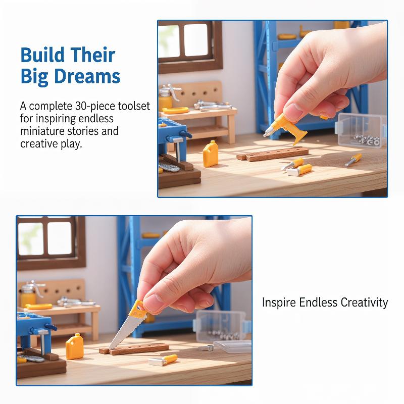 ชุดเครื่องมือจิ๋วสำหรับบ้านตุ๊ - Workshop Tools Toy บทวิจารณ์และราคา